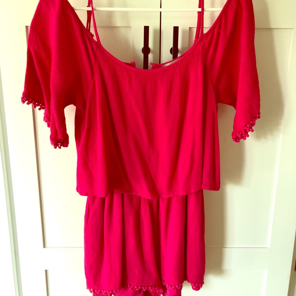Anthropologie pink romper